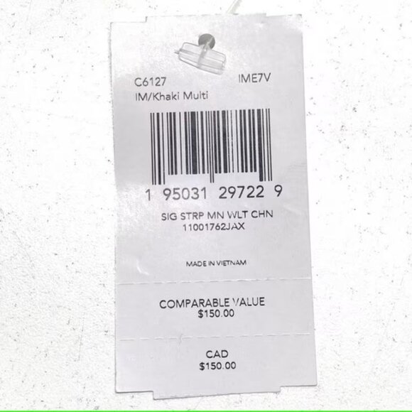 NWT Coach Mini Wallet On A Chain In Signature Canvas with Stripe Print - Picture 5 of 8